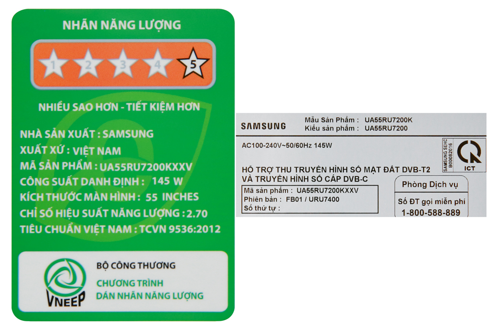 Smart Tivi Samsung 4K 55 inch UA55RU7200 Màu Đen