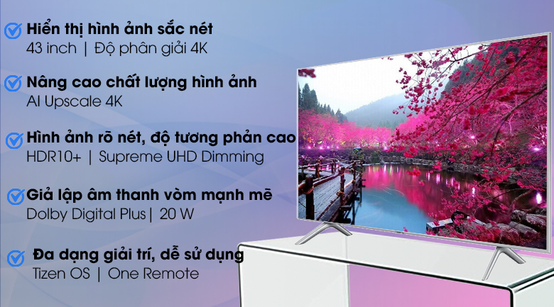 Smart Tivi QLED Samsung 4K 43 inch QA43Q65R