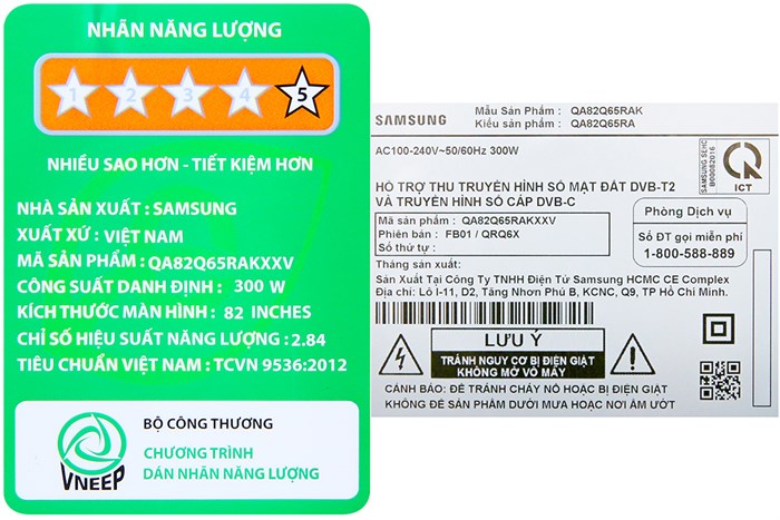 Smart Tivi QLED Samsung 4K 82 inch QA82Q65R Màu Đen