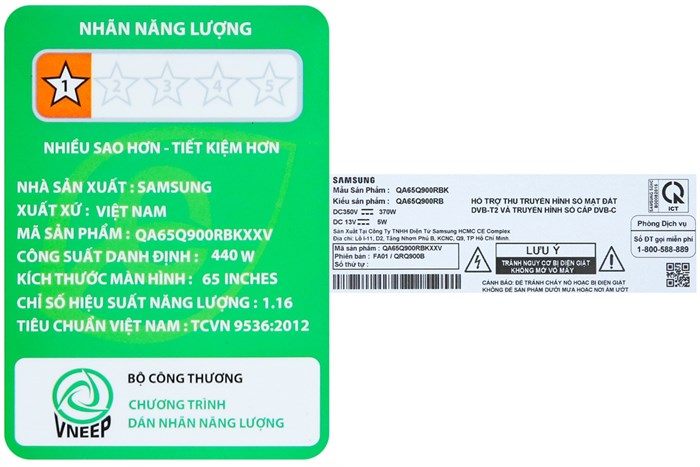 Smart Tivi QLED Samsung 8K 65 inch QA65Q900R Màu Đen