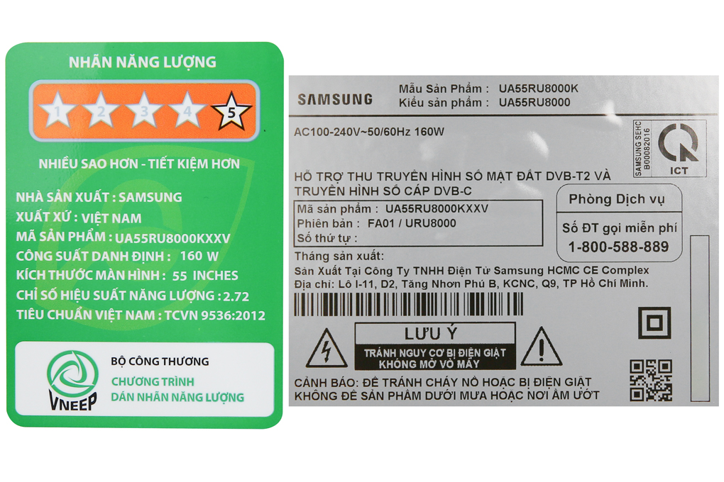 Smart Tivi Samsung 4K 55 inch UA55RU8000 Màu Đen