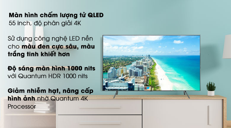 Smart Tivi QLED Samsung 4K 55 inch QA55Q75R giá tốt ,có trả góp
