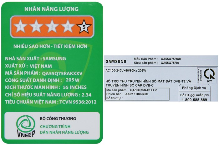 Smart Tivi QLED Samsung 4K 55 inch QA55Q75R Màu Đen