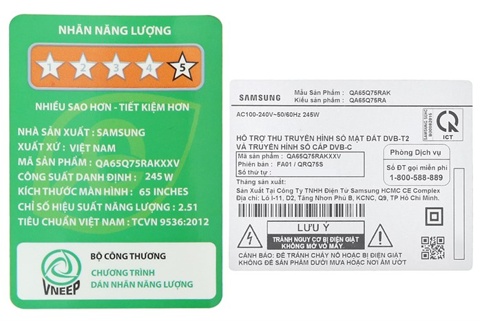 Smart Tivi QLED Samsung 4K 65 inch QA65Q75R Màu Đen