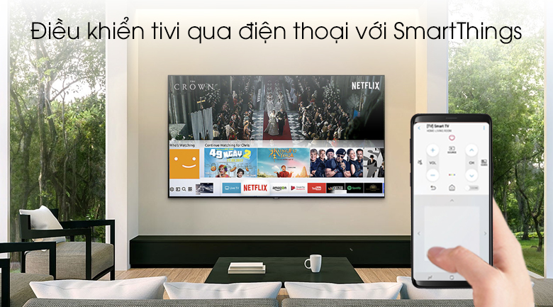 Smart Tivi QLED Samsung 4K 75 inch QA75Q75R - SmartThings