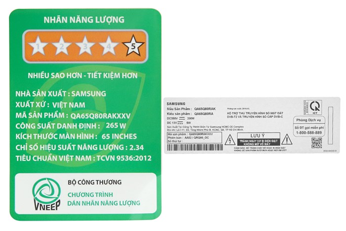 Smart Tivi QLED Samsung 4K 65 inch QA65Q80R Màu Đen