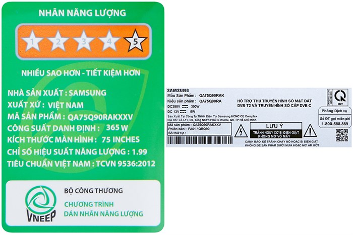 Smart Tivi QLED Samsung 4K 75 inch QA75Q90R Màu Đen