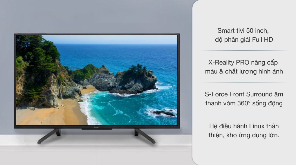 Smart Tivi Sony 50 inch KDL-50W660G - giá tốt, có trả góp