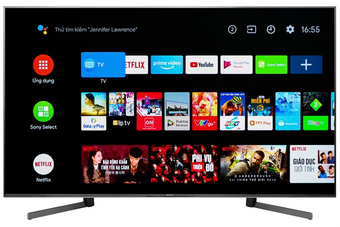 Android Tivi Sony 4K 55 inch KD-55X9500G Màu Đen