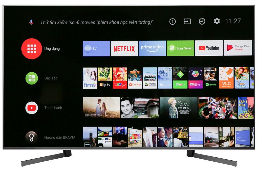 Android Tivi Sony 4K 65 inch KD-65X9500G Màu Đen