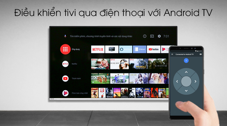 Android Tivi Toshiba 4K 50 inch 50U7880 - Điều khiển tivi qua điện thoại