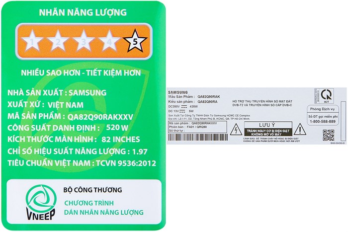 Smart Tivi QLED Samsung 4K 82 inch QA82Q90R Màu Đen