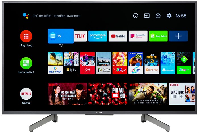 Android Tivi Sony 4K 43 inch KD-43X8000G Màu Đen