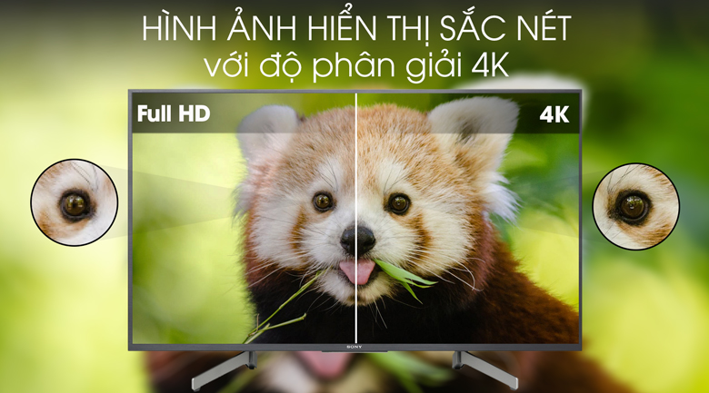 Tivi Sony 4K 49 inch KD-49X8000G - độ phân giải