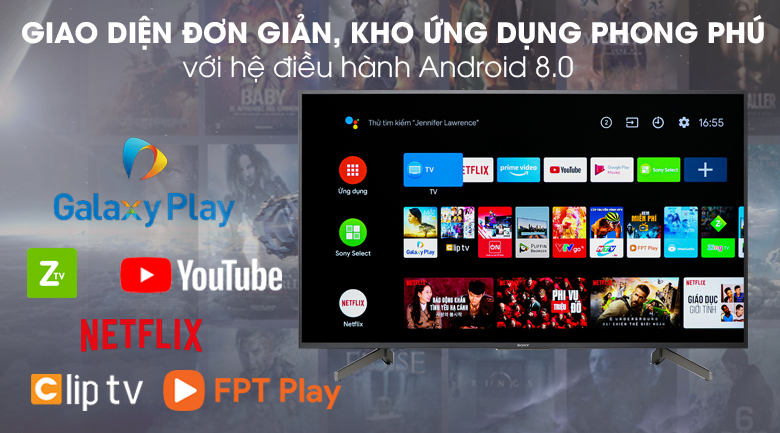 Android Tivi Sony 4K 55 inch KD-55X8000G
