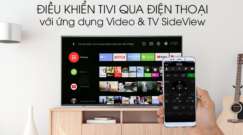 Android Tivi Sony 4K 55 inch KD-55X8000G - Video & TV SideView