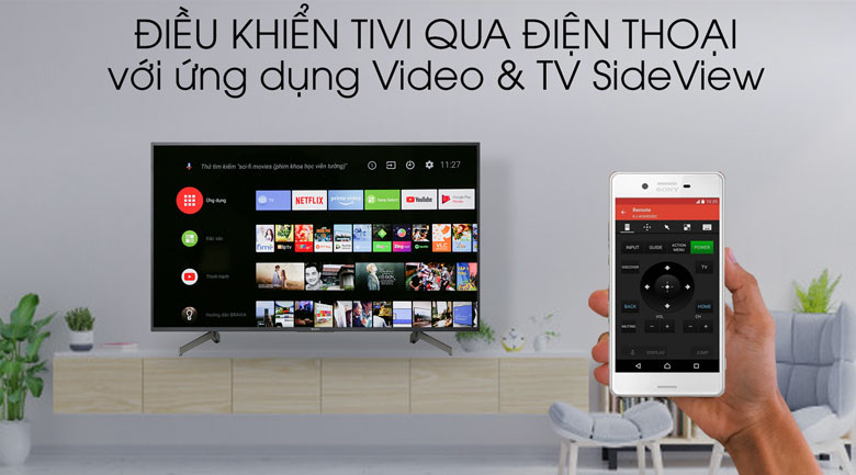 Tivi Sony 4K 55 inch KD-55X8000G - ứng dụng Video & Tivi SideView