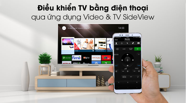 Android Tivi Sony 4K 43 inch KD-43X8500G/S - Video & TV SideView