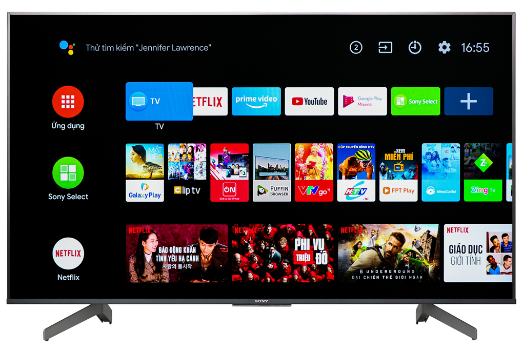 Android Tivi Sony 4K 65 inch KD-65X8500G Màu Đen