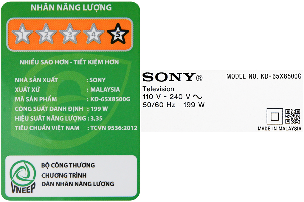 Android Tivi Sony 4K 65 inch KD-65X8500G/S Màu Bạc