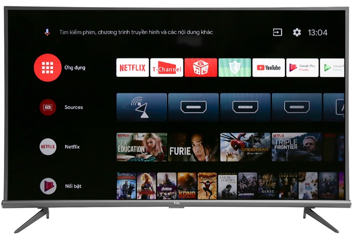 Android Tivi TCL 4K 43 inch L43A8 Màu Đen