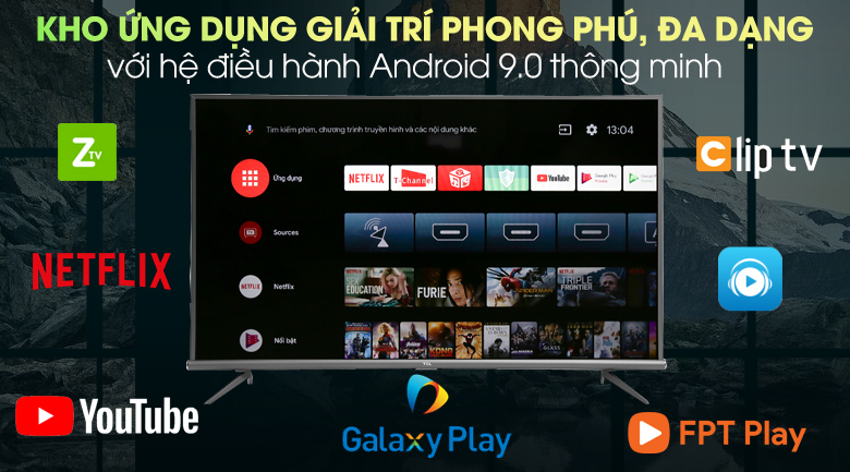 Android Tivi TCL 4K 43 inch L43A8 - Android 9.0 Android Tivi TCL 4K 43 inch L43A8 - Android 9.0