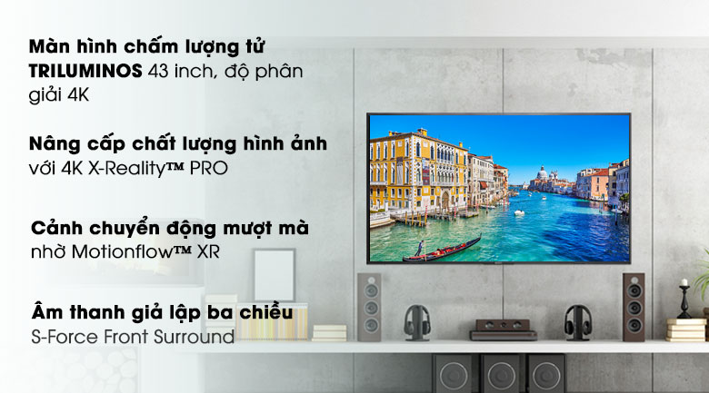 Smart Tivi Sony 4K 43 inch KD-43X7000G