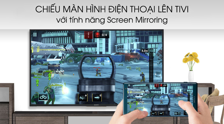 Smart Tivi Sony 4K 43 inch KD-43X7000G - Screen Mirroring