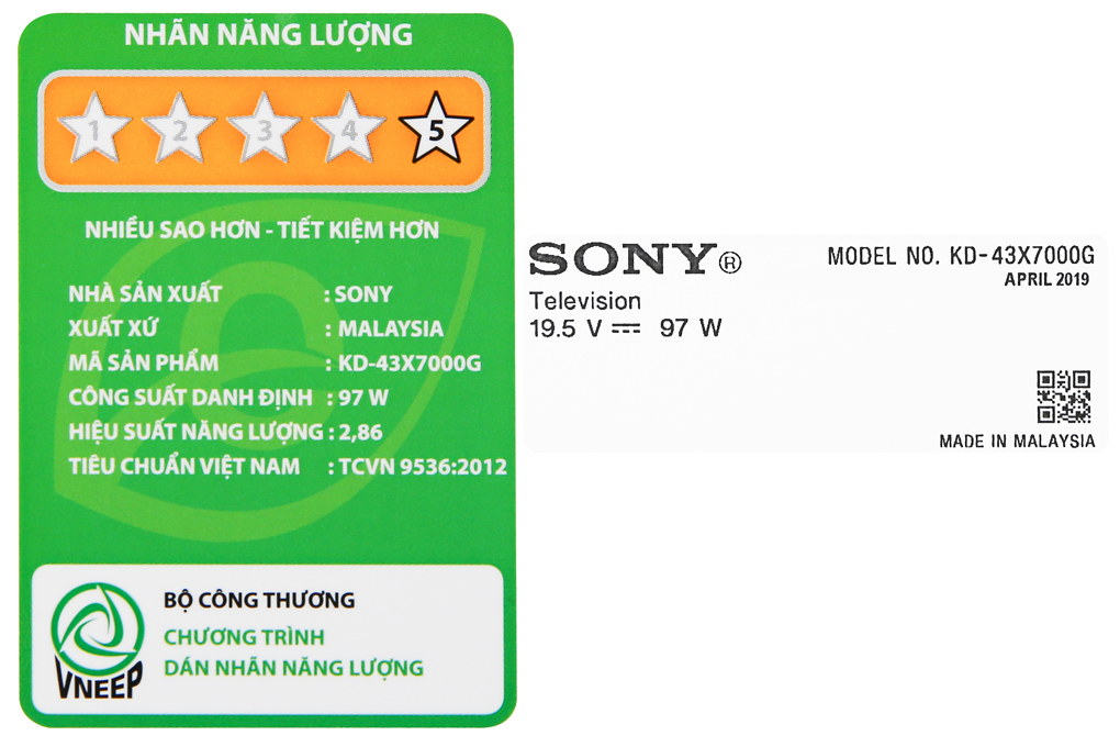Smart Tivi Sony 4K 43 inch KD-43X7000G Màu Đen