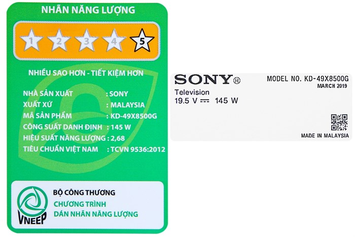 Android Tivi Sony 4K 49 inch KD-49X8500G/S Màu Bạc