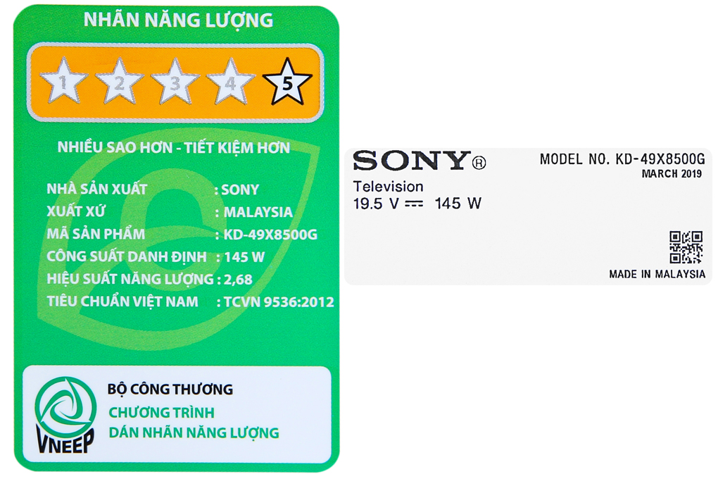 Android Tivi Sony 4K 49 inch KD-49X8500G/S Màu Bạc
