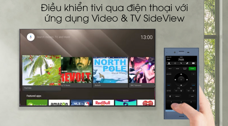 Smart Tivi Sony 4K 49 inch KD-49X7000G - Video & TV SideView