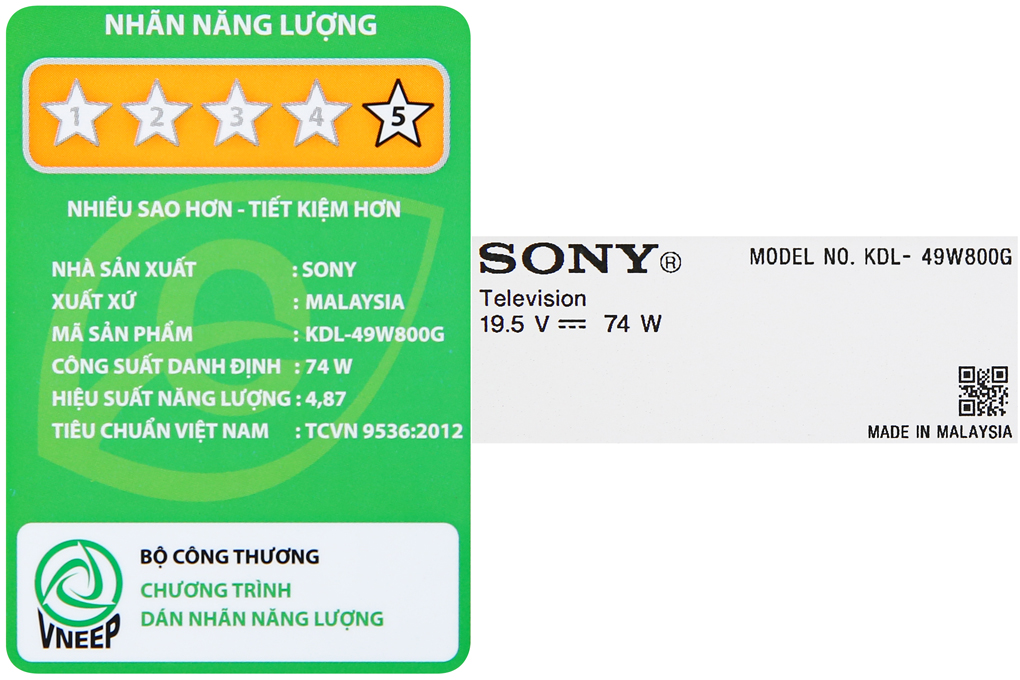 Android Tivi Sony 49 inch KDL-49W800G Màu Đen