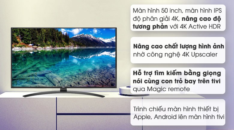 Smart Tivi LG 4K 50 inch 50UM7600PTA