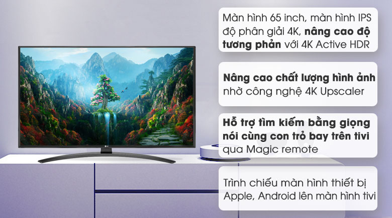 Smart Tivi LG 4K 65 inch 65UM7600PTA
