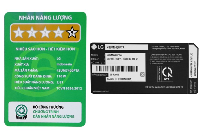 Smart Tivi LG 4K 43 inch 43UM7400PTA Màu Đen