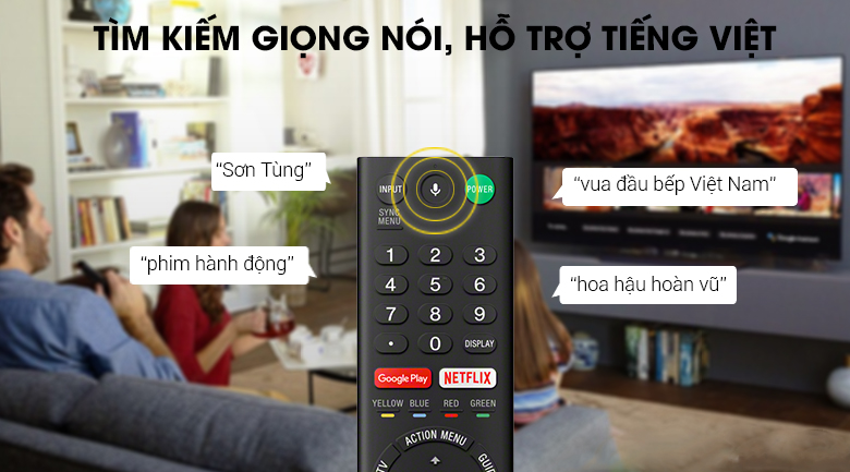 Remote thông minh có hỗ trợ tiếng Việt 
