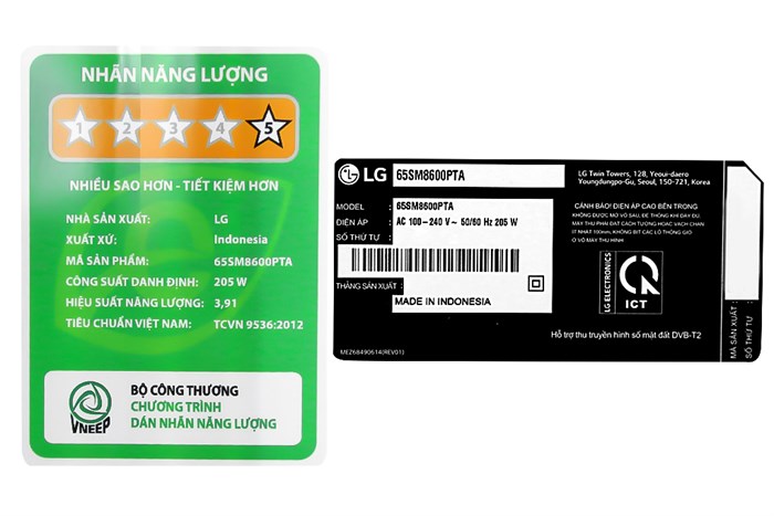 Smart Tivi NanoCell LG 4K 65 inch 65SM8600PTA Màu Đen