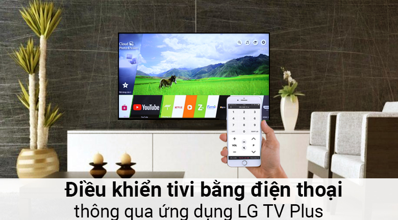Smart Tivi LG 4K 75 inch 75SM9000PTA - Tiện lợi khi điều khiển tivi bằng điện thoại qua LG TV Plus 