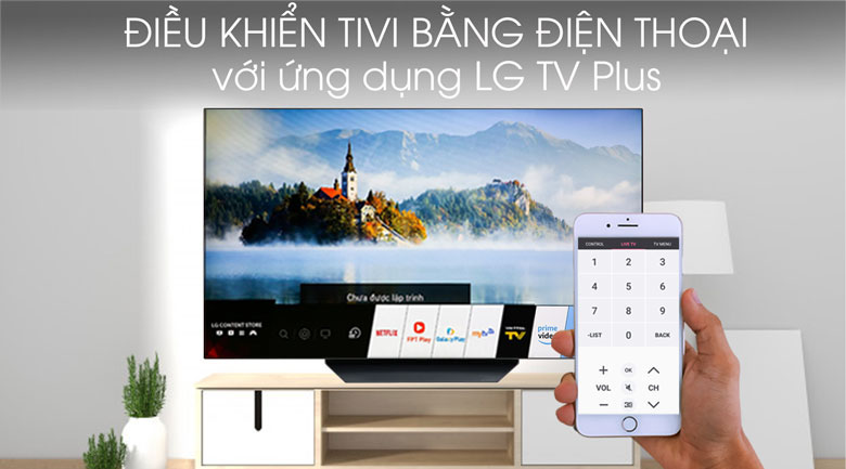 Tivi OLED LG 4K 65 inch 65B9PTA - Điều khiển tivi bằng điện thoại qua ứng dụng LG TV Plus