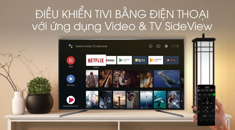 Video & SideView-Android Tivi Sony 4K 85 inch KD-85X9500G