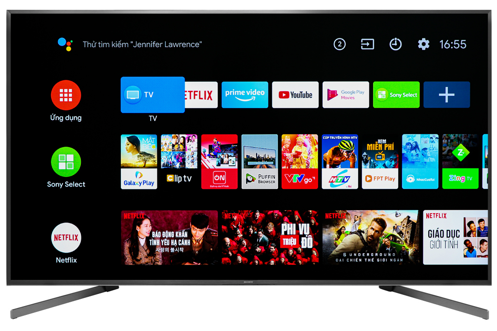 Android Tivi Sony 4K 85 inch KD-85X9500G Màu Đen