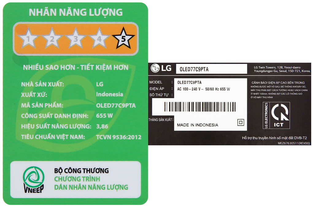 Smart Tivi OLED LG 4K 77 inch 77C9PTA Màu Đen
