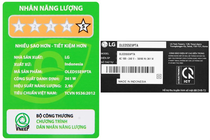 Smart Tivi OLED LG 4K 55 inch 55E9PTA Màu Đen