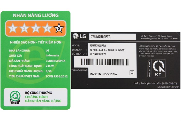 Smart Tivi LG 4K 75 inch 75UM7500PTA Màu Đen