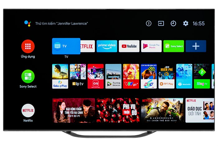 Android Tivi OLED Sony 4K 55 inch KD-55A8G Màu Đen
