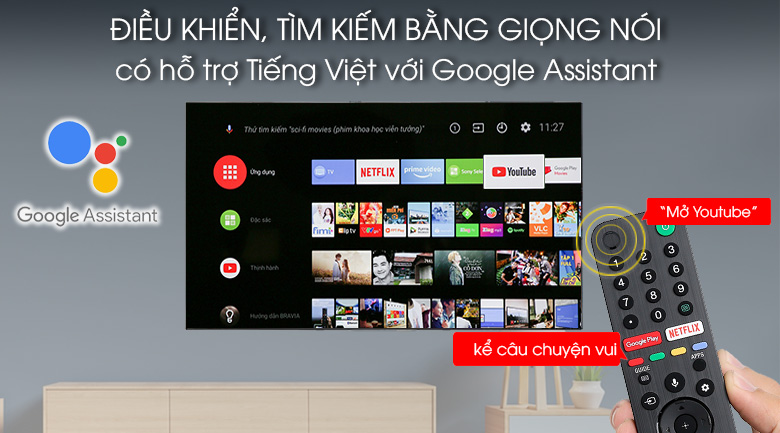 Android Tivi OLED Sony 4K 65 inch KD-65A8G - Voice Search Android Tivi OLED Sony 4K 65 inch KD-65A8G - Voice Search