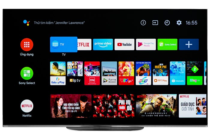 Android Tivi OLED Sony 4K 55 inch KD-55A9G Màu Đen