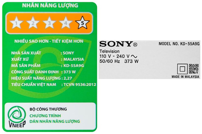 Android Tivi OLED Sony 4K 55 inch KD-55A9G Màu Đen