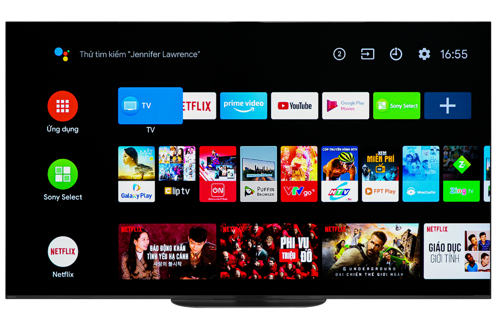 Android Tivi OLED Sony 4K 65 inch KD-65A9G Màu Đen